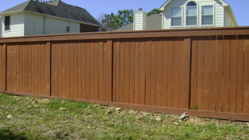 Stained Cedar Fence