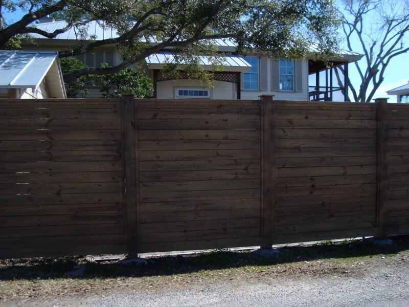 Stained Treated Pine Fence