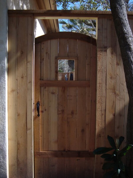 wooden fence gates