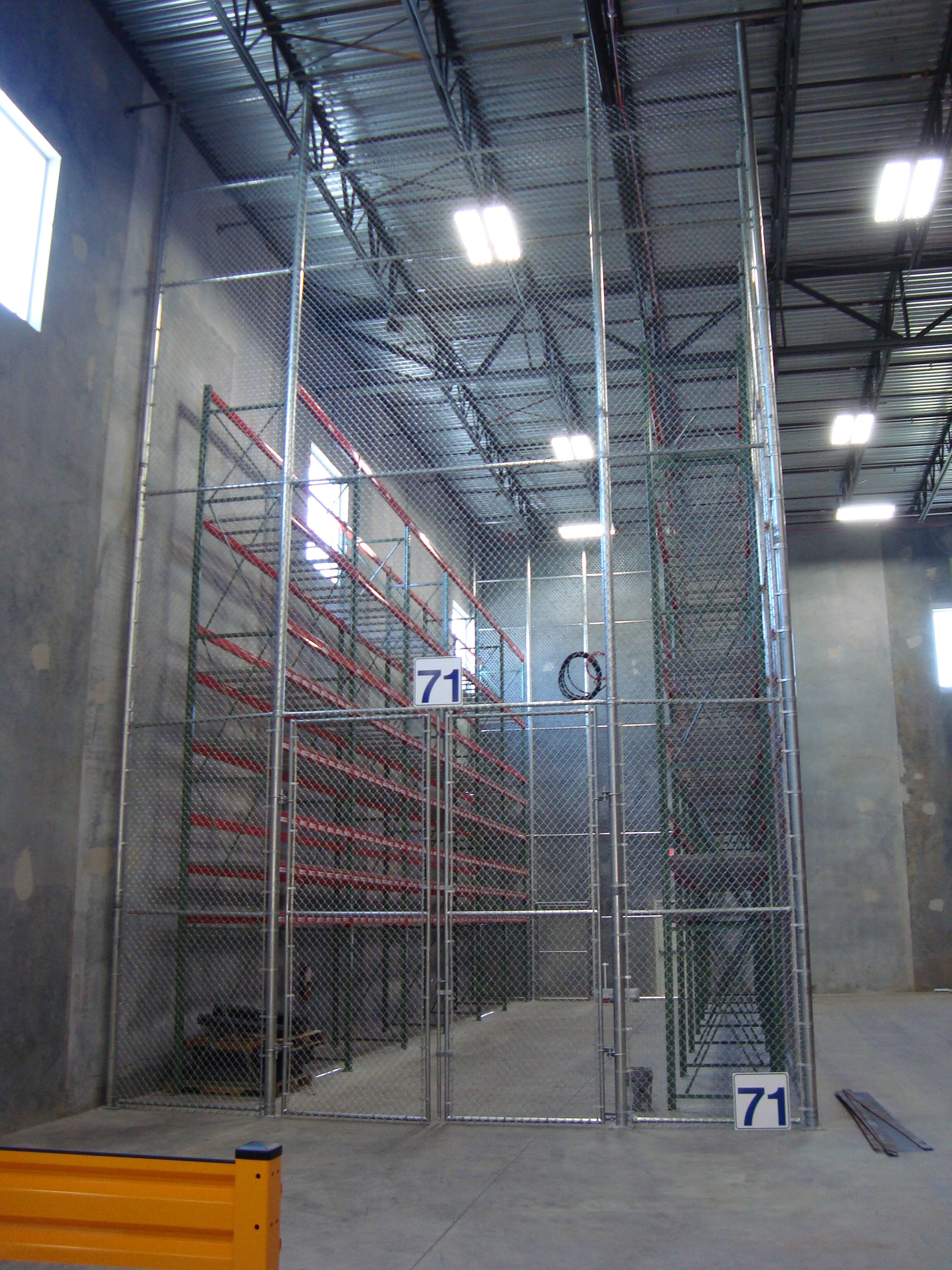 Warehouse Chain Link Fence Enclosure
