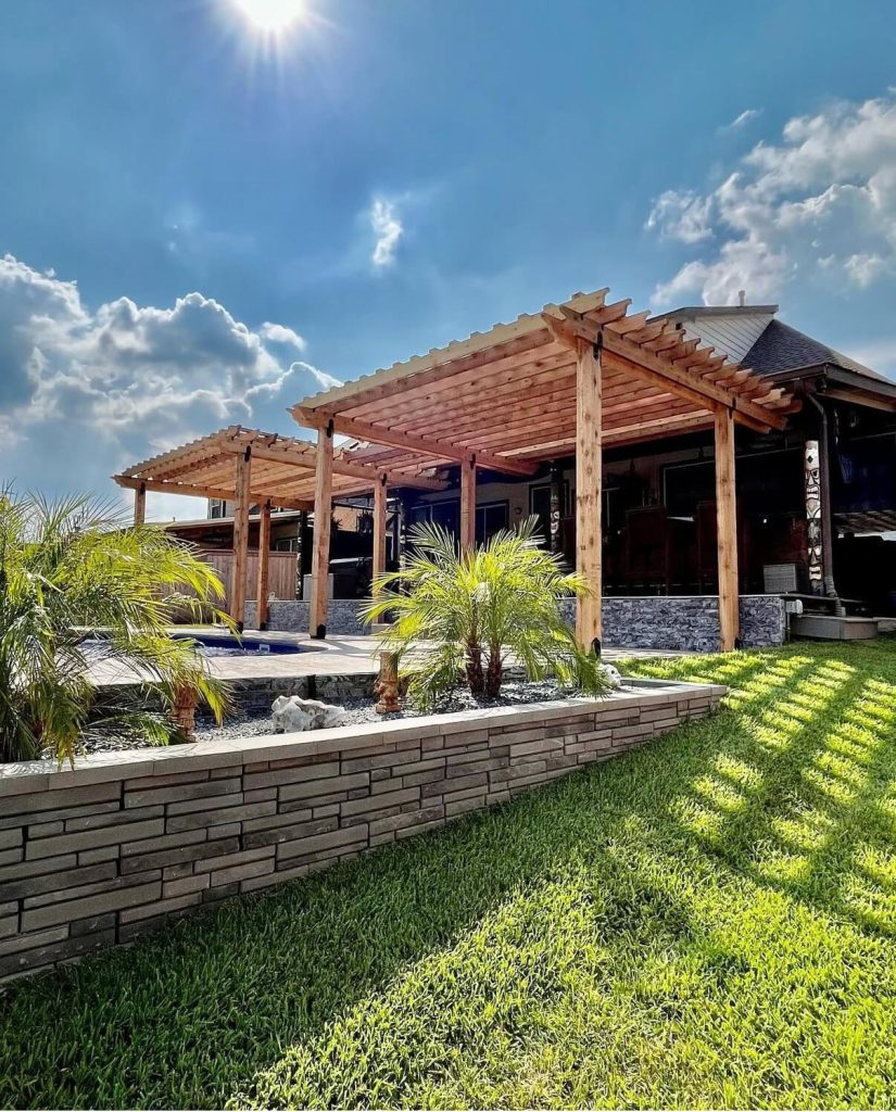 open top pergola