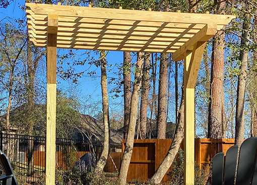 open top pergola