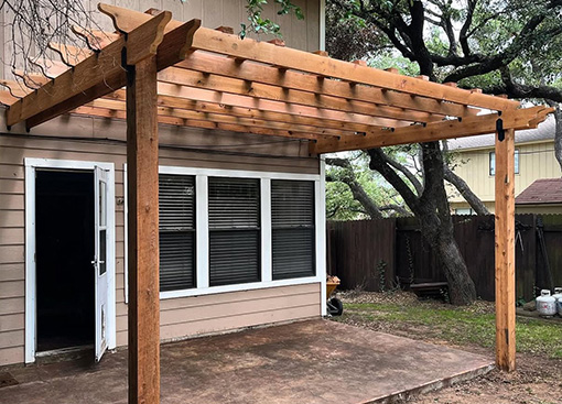 attached pergola
